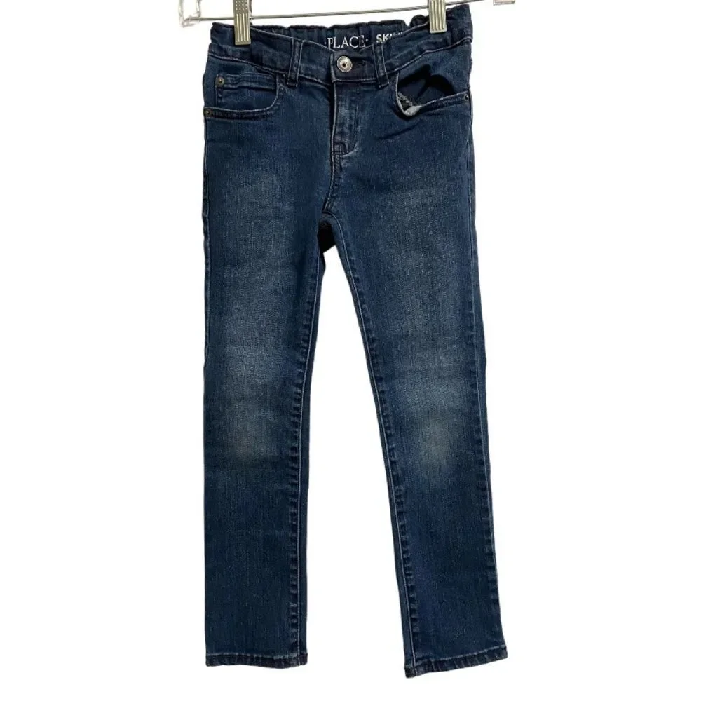 The Children’s Place Boys Skinny Jeans Size 7 Slim Fit Dark Wash Adjustable